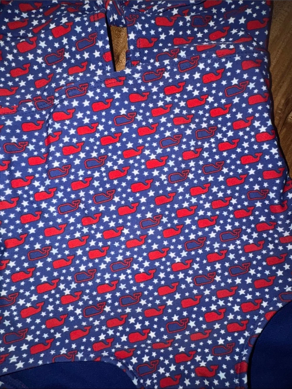Vineyard vines - target Girls Navy Red Whale Print One-Piece Swimsuit size 4/5